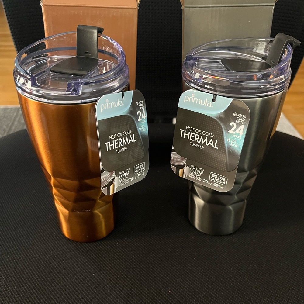 Primula Thermal Tumbler Set - Gunmetal and Copper
